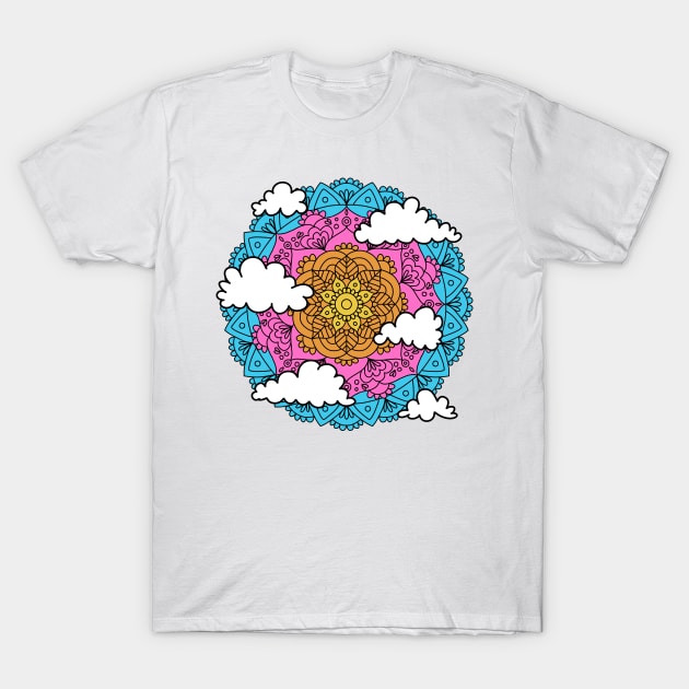 Cloud Mandala T-Shirt by julieerindesigns